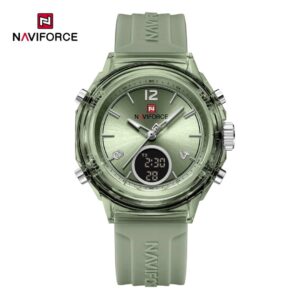 NAVIFORCE Stainless Steel Dual Display Men's Watch